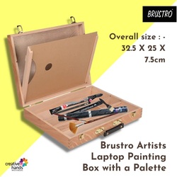 Brustro Artists' Laptop Painting Box with a Palette